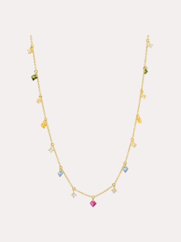 Tai Multi-Colored Dangle Chain Necklace - Saint Bernard