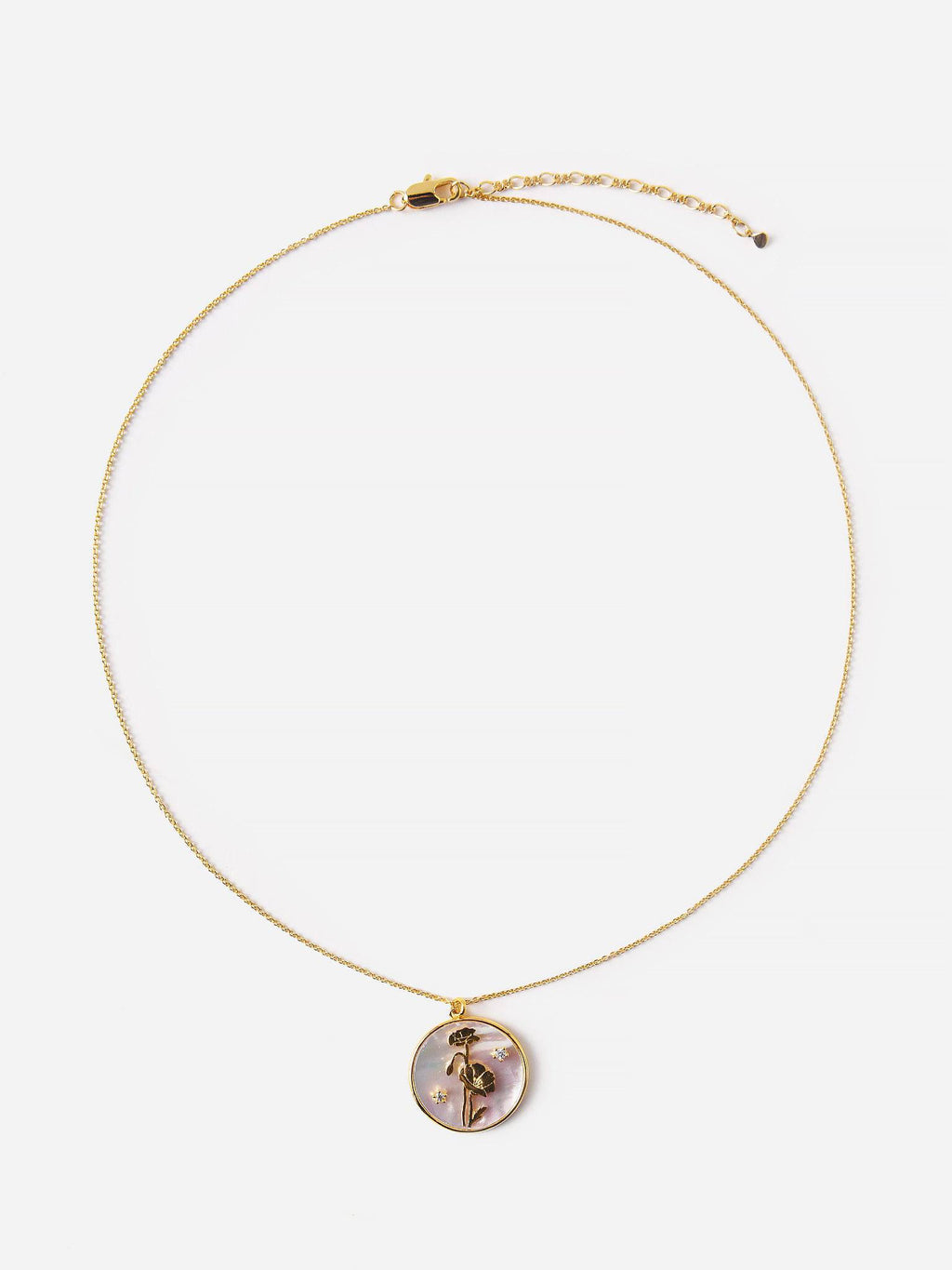 Tai Women's Mother of Pearl Flower Pendant - Saint Bernard
