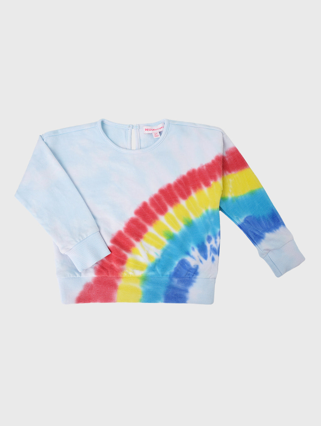 Design History Girls' Tie Dye Long Sleeve Top - Saint Bernard