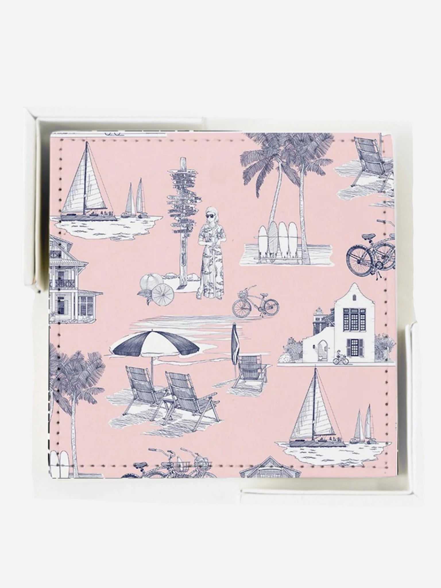Katie Kime Toile Coaster Set - Saint Bernard
