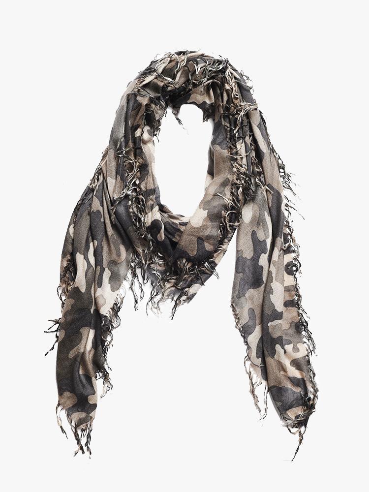 Blue Pacific Tissue Solid Printed Scarf - Saint Bernard
