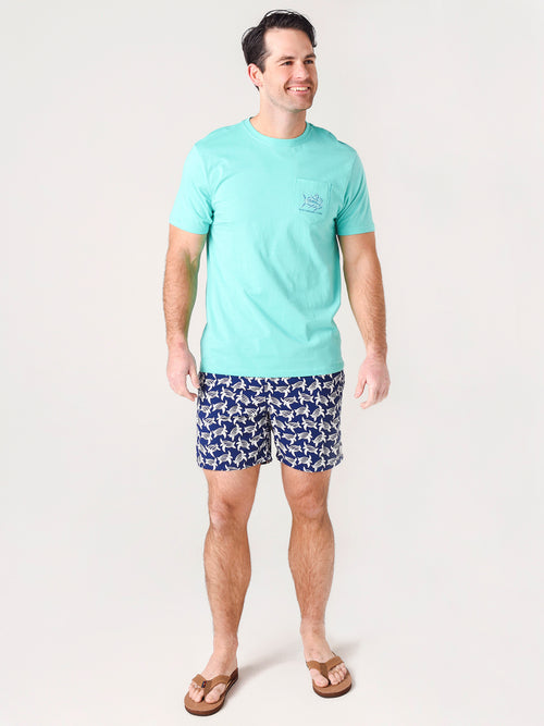 Tom & Teddy Men's Turtle Swim Trunk