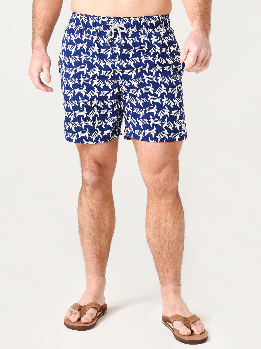 Tom & Teddy Men's Turtle Swim Trunk - Saint Bernard