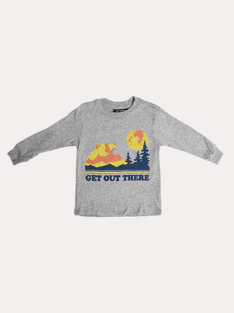 Little Whales Boys' Get Out There Long Sleeve Tee
