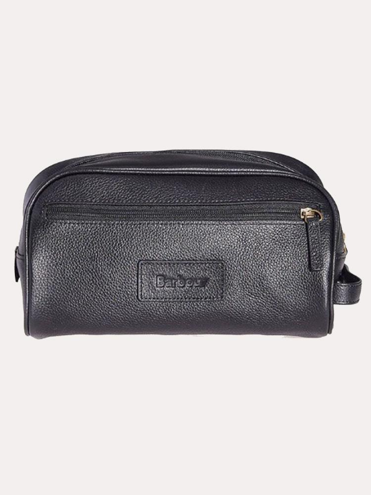 Barbour Leather Wash Bag - Saint Bernard