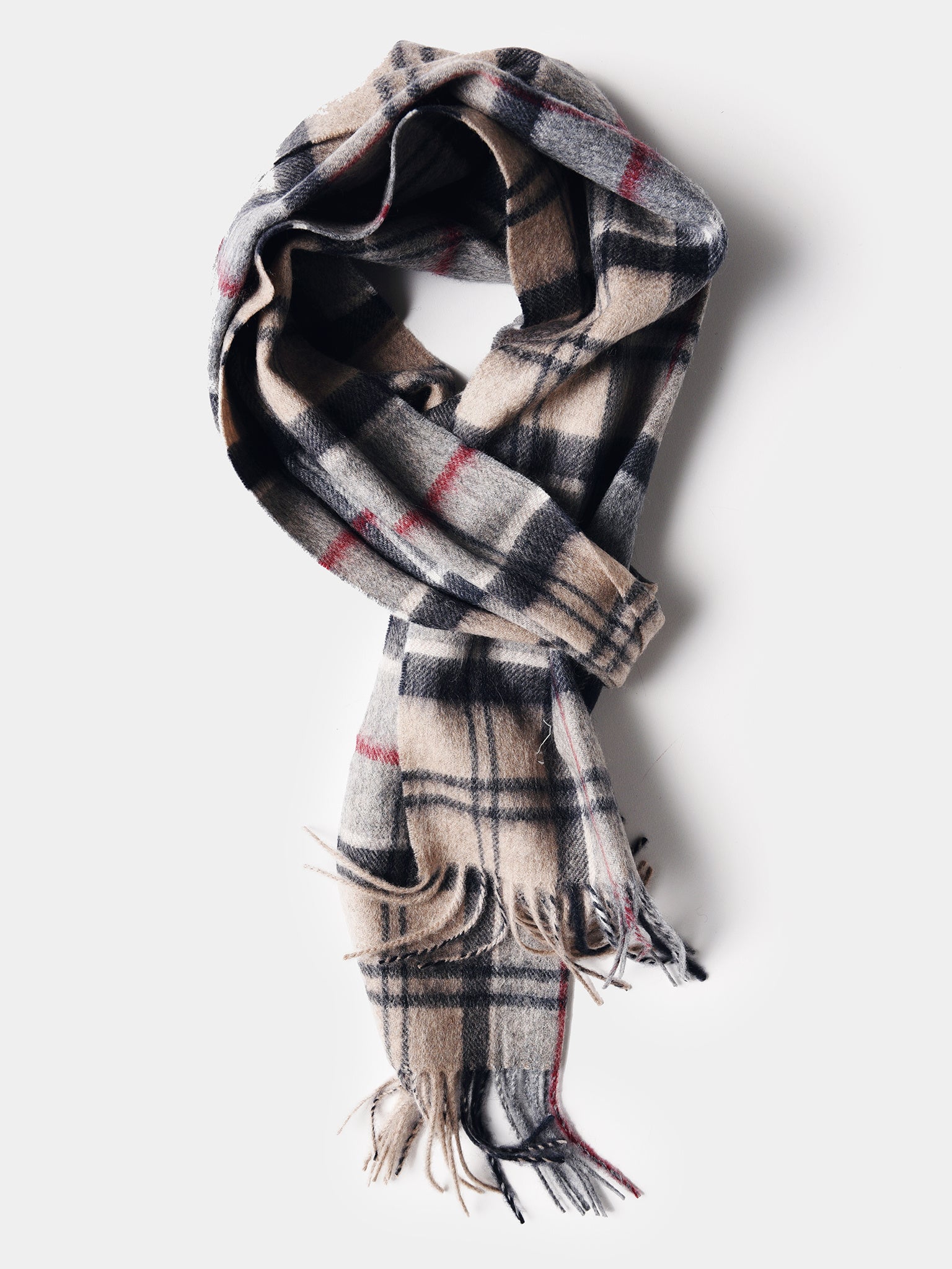 Barbour Merino Cashmere Tartan Scarf - Saint Bernard