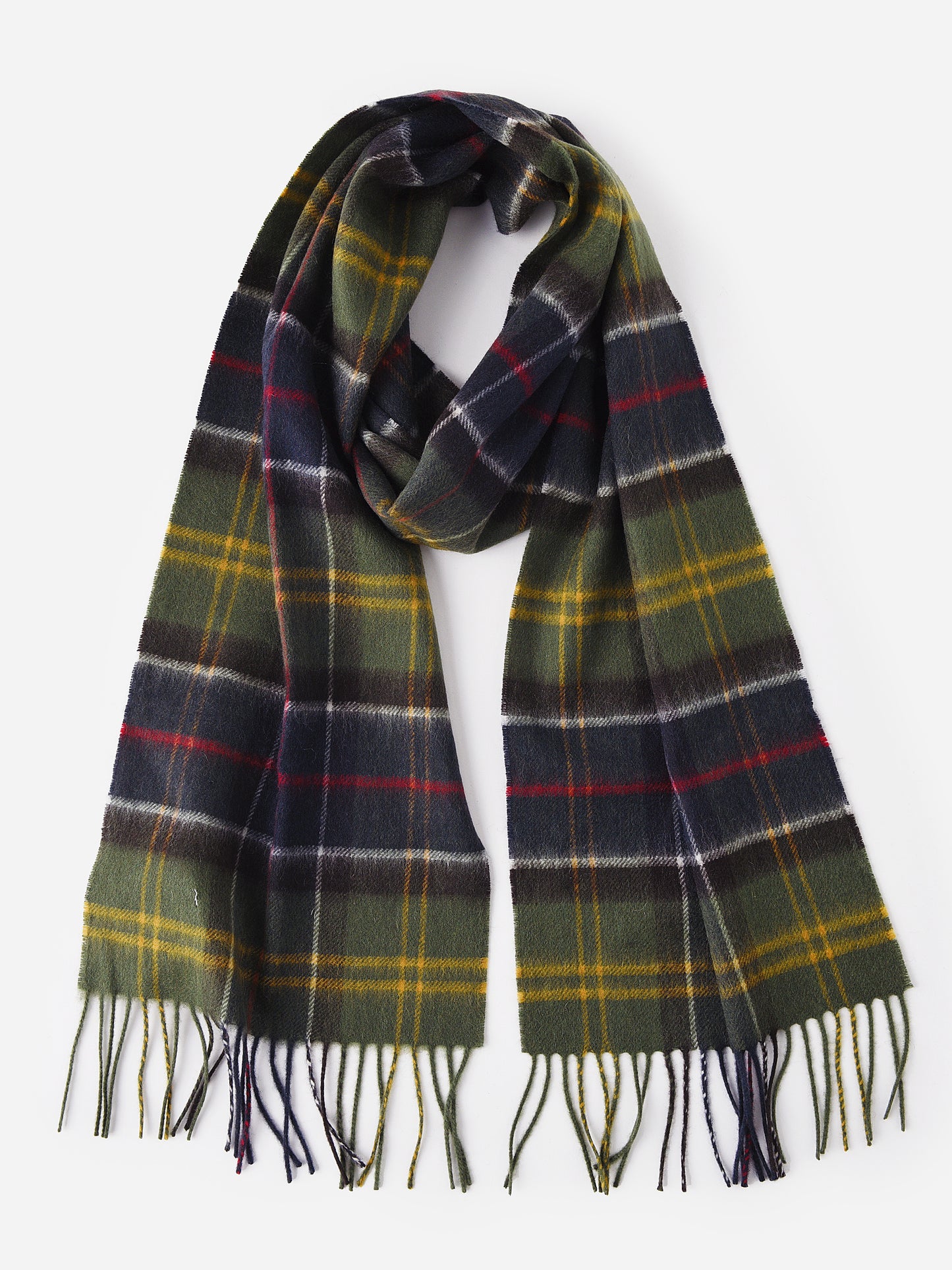 Barbour Merino Cashmere Tartan Scarf - Saint Bernard