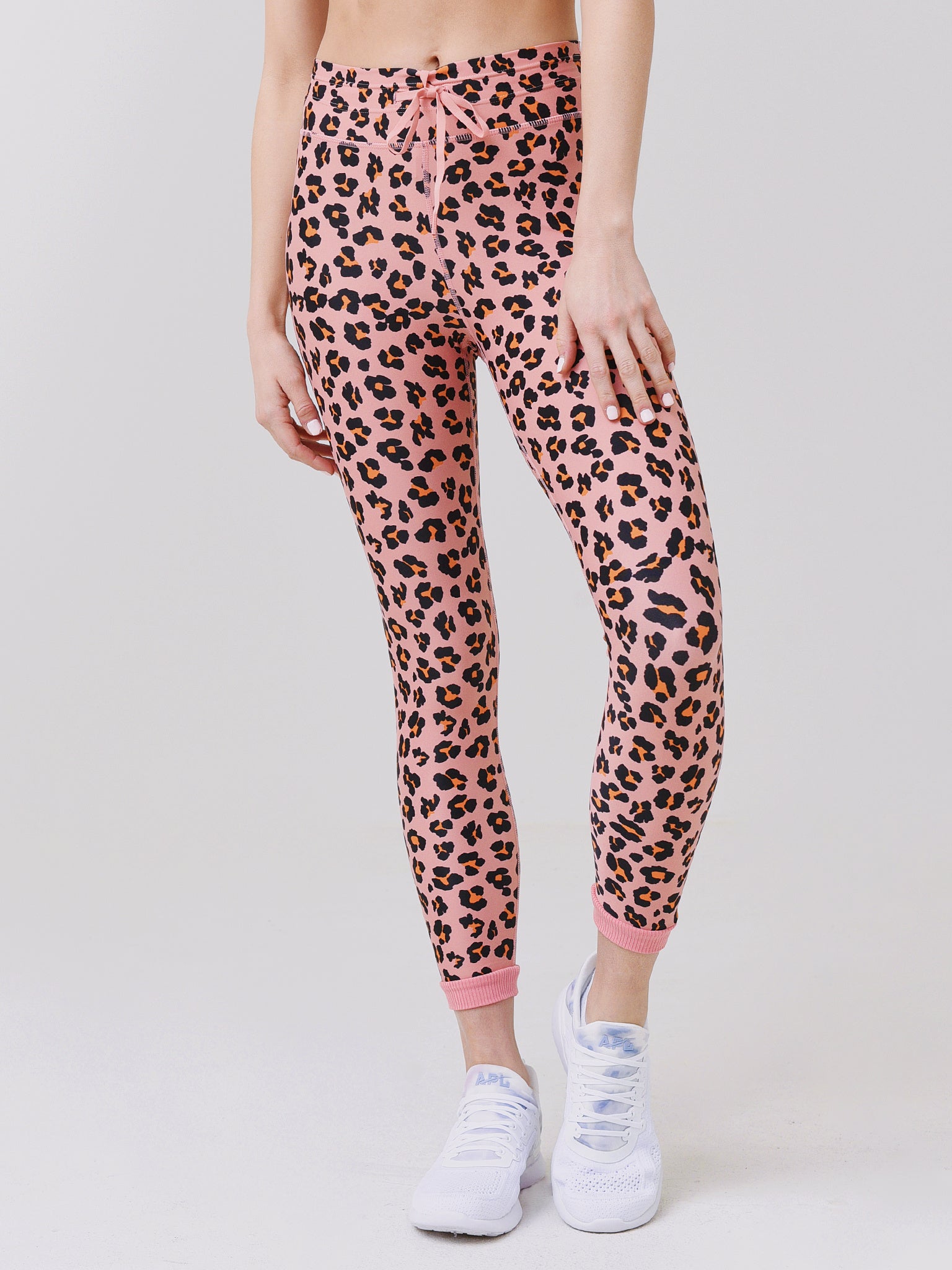 The Upside Women's Rose Cheetah Midi Pant - Saint Bernard