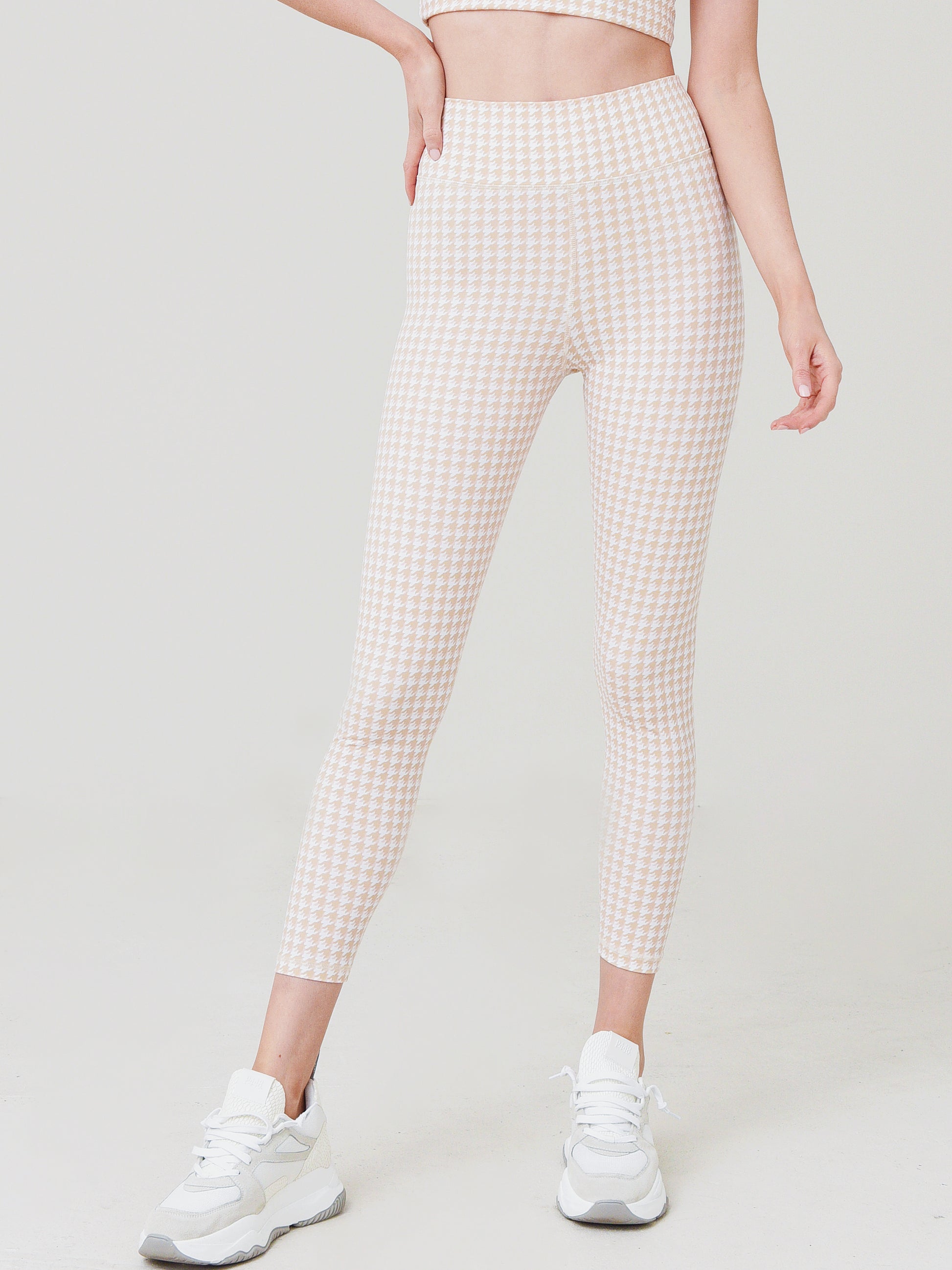 The Upside Women's Houndstooth Dance Midi Pant - Saint Bernard
