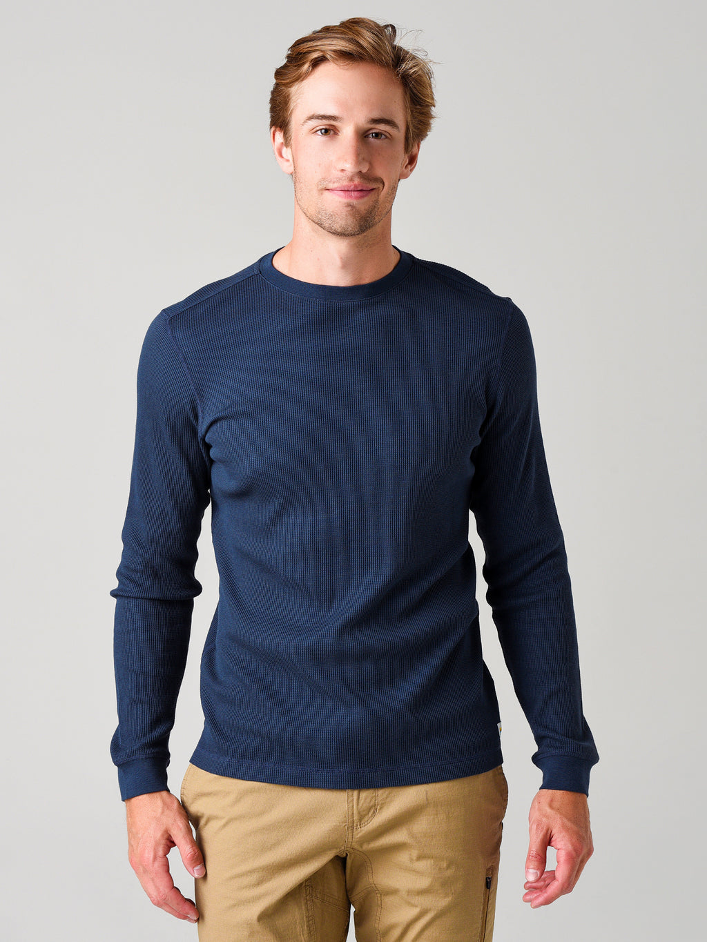 Vuori Men's Long-Sleeve Strato Waffle Crew - Saint Bernard