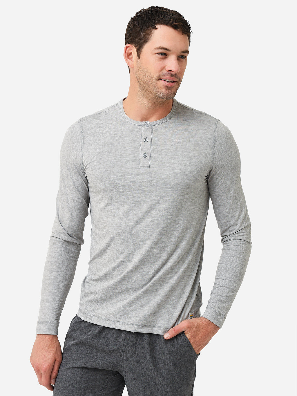 Vuori Men's Long Sleeve Ease Performance Henley - Saint Bernard