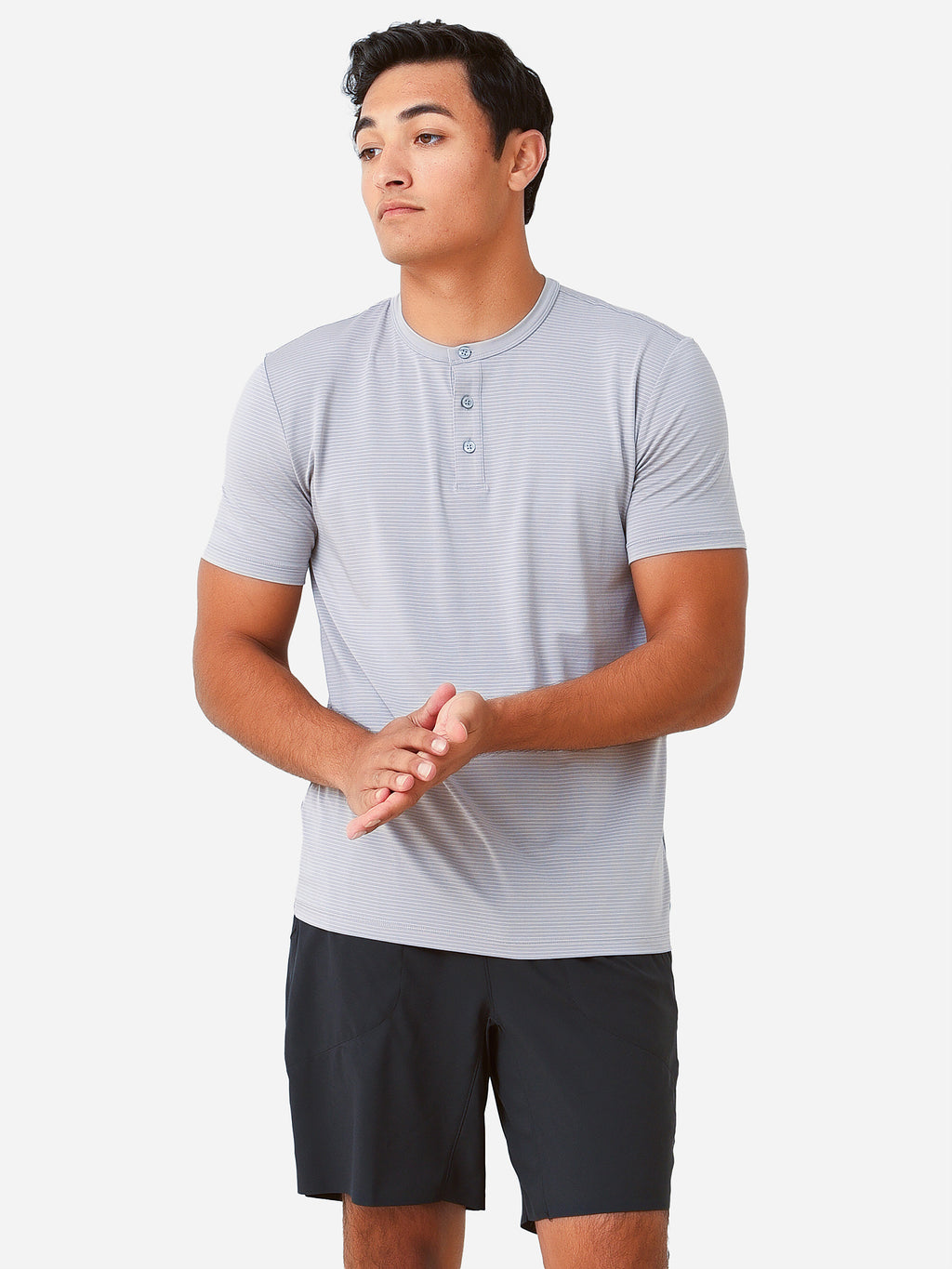Vuori Men's Linear Henley Tee - Saint Bernard
