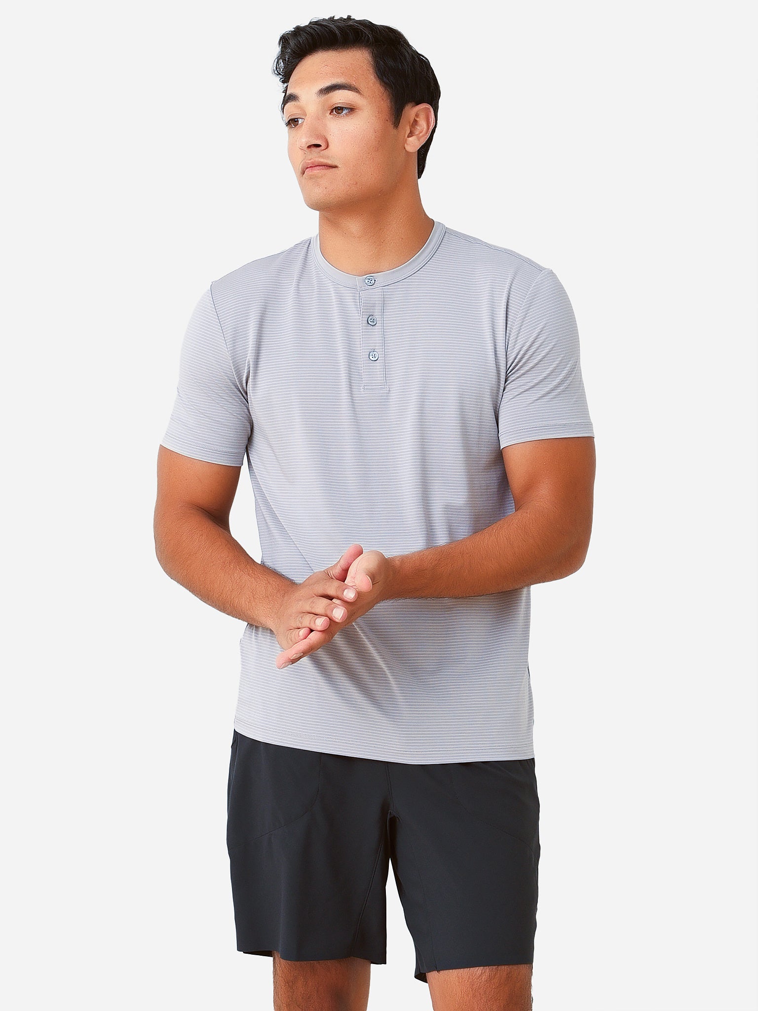 Vuori Men's Linear Henley Tee Saint Bernard