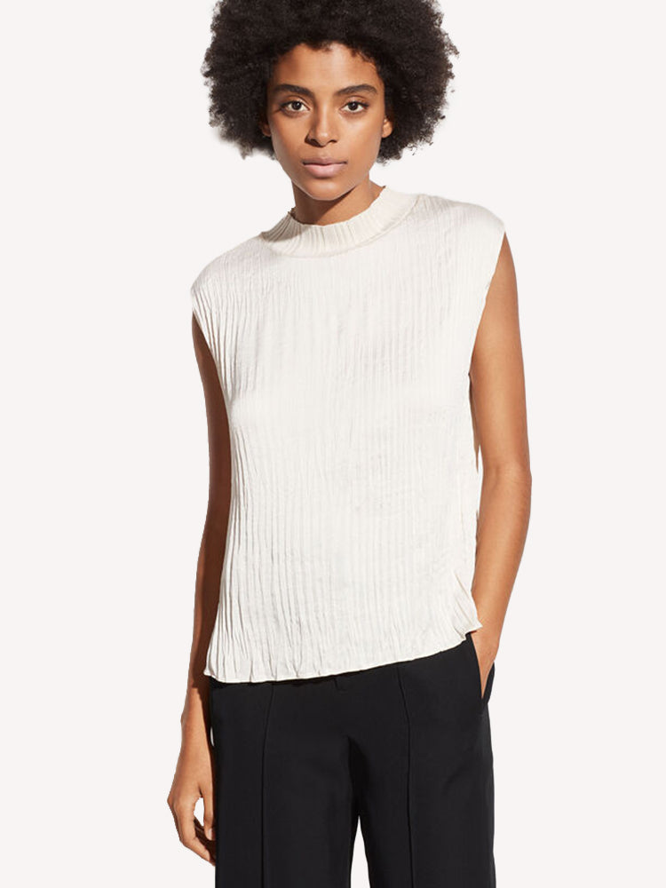 Vince Women's Veriegated Rib Shell Top - Saint Bernard