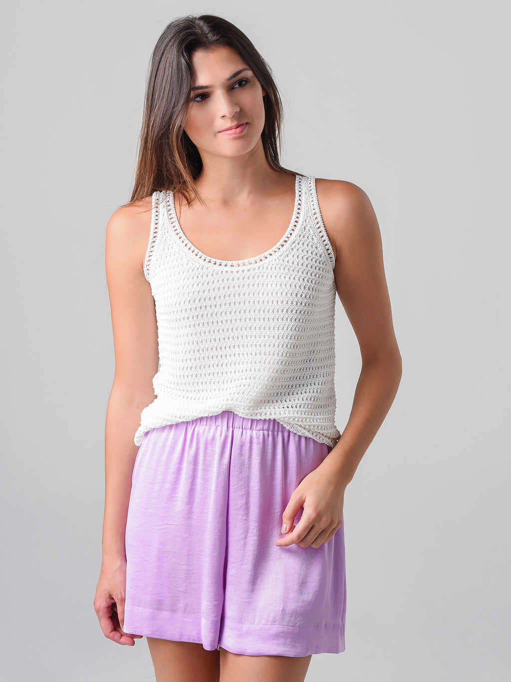 Vince Women's Crochet Tank Top - Saint Bernard