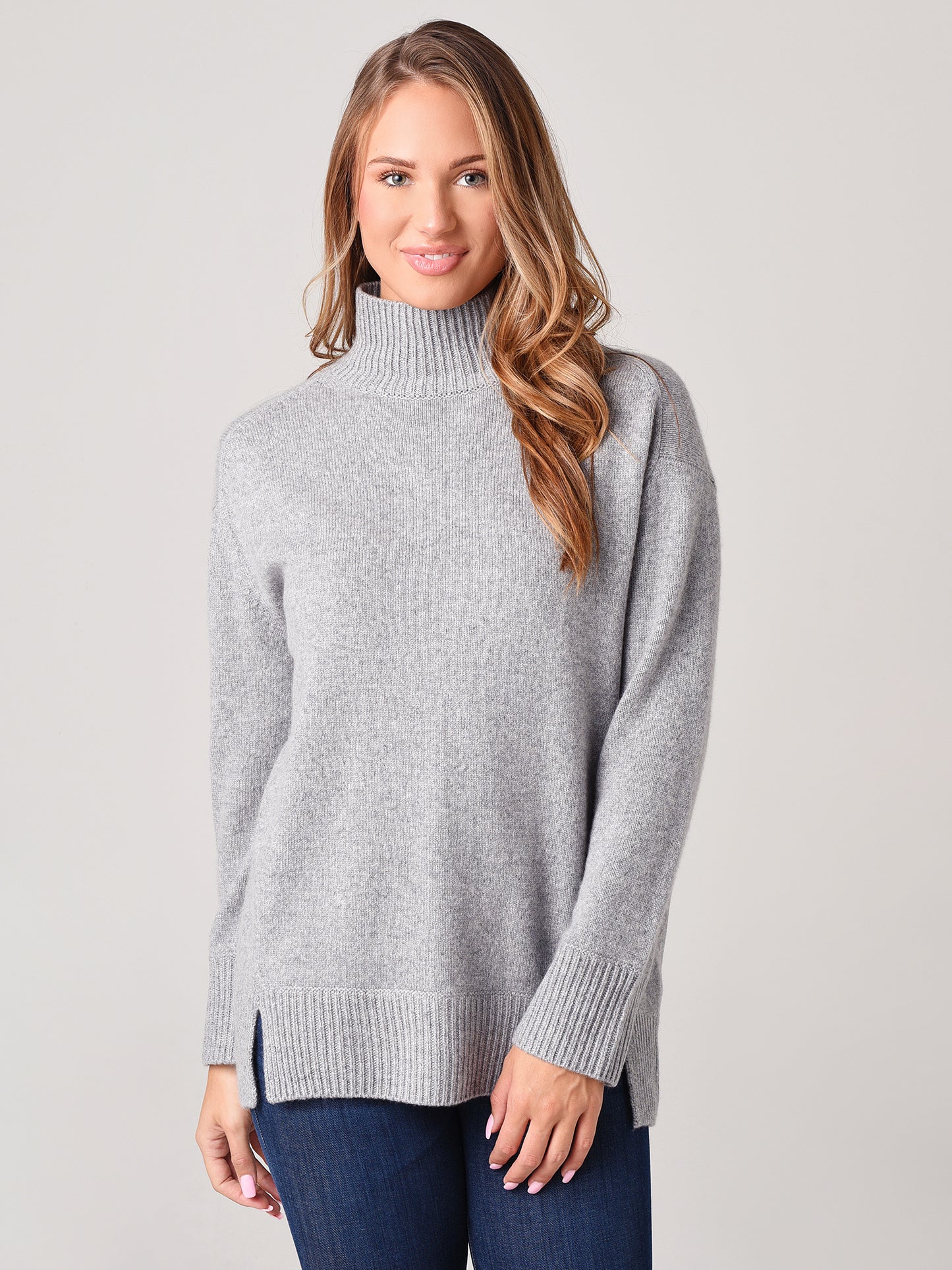 Vince Women's Double Slit Turtleneck Sweater