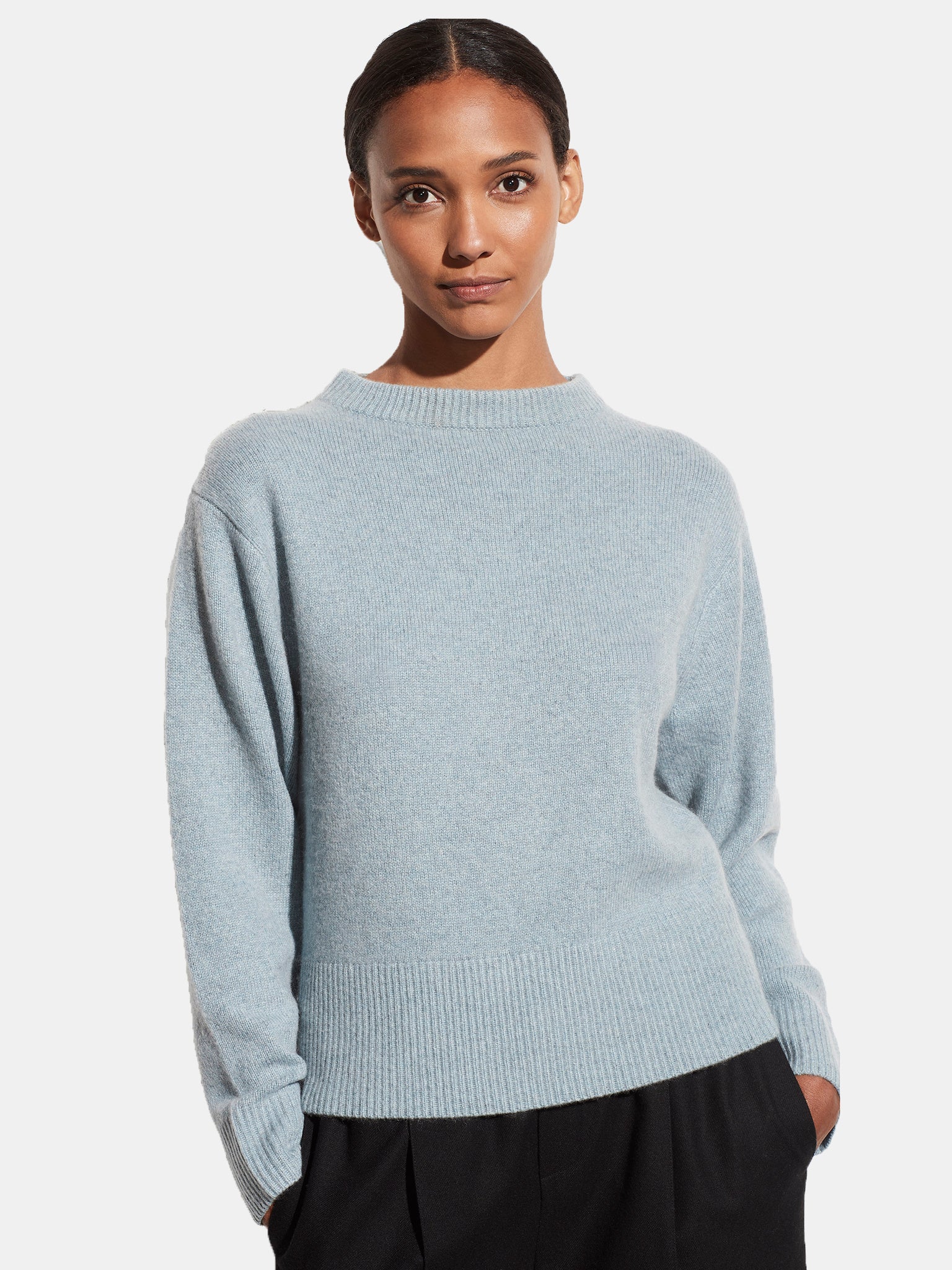Vince Women's Cashmere Dropped-Shoulder Mock Neck Sweater