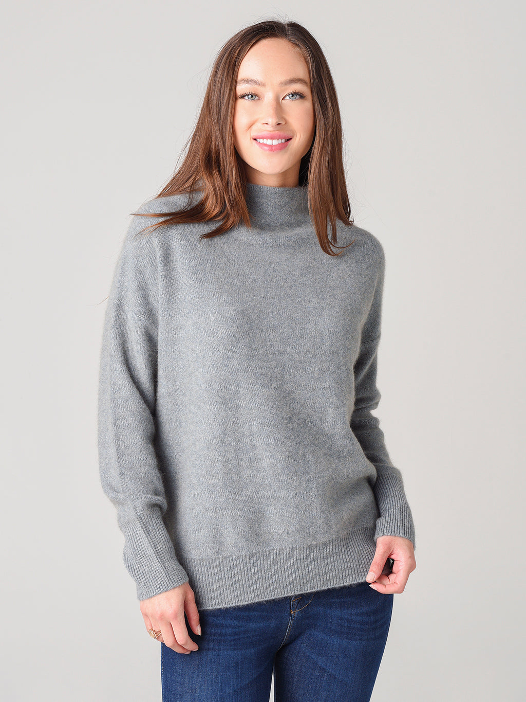 Vince Women's Boiled Cashmere Funnel Neck Pullover Sweater - Saint Bernard