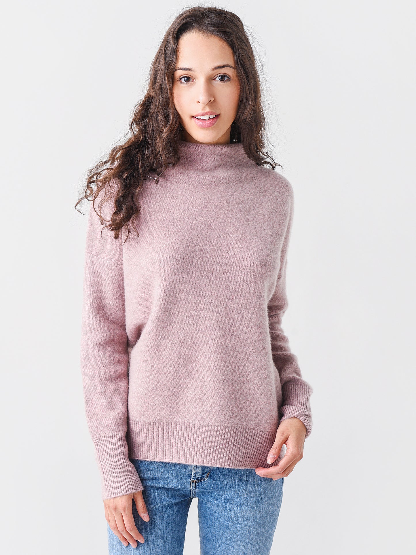 Vince Women's Boiled Funnel Neck Pullover Sweater - Saint Bernard