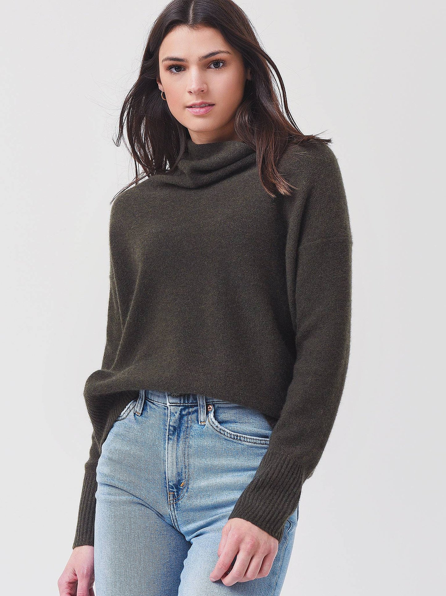 Vince Women's Boiled Cashmere Cowl Neck Sweater - Saint Bernard