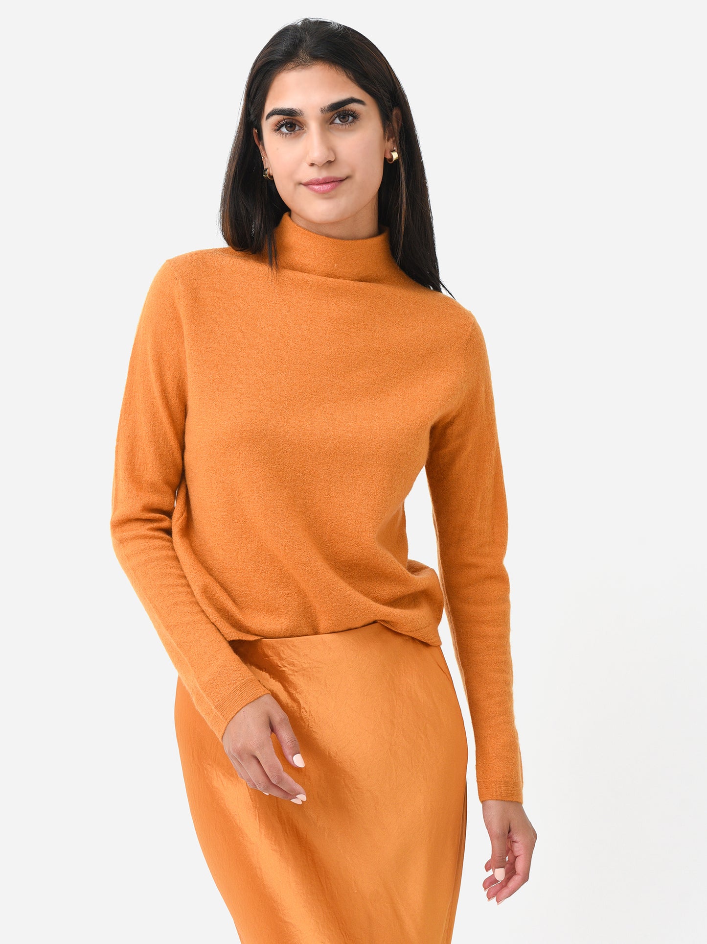 Vince Women's Mock Neck Boiled Sweater - Saint Bernard