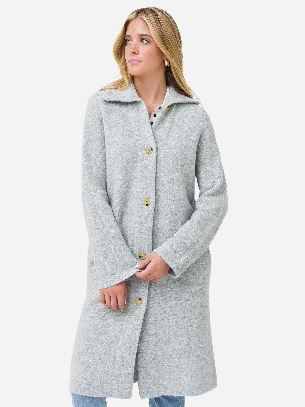 Vince Women's Collard Cardigan Coat - Saint Bernard