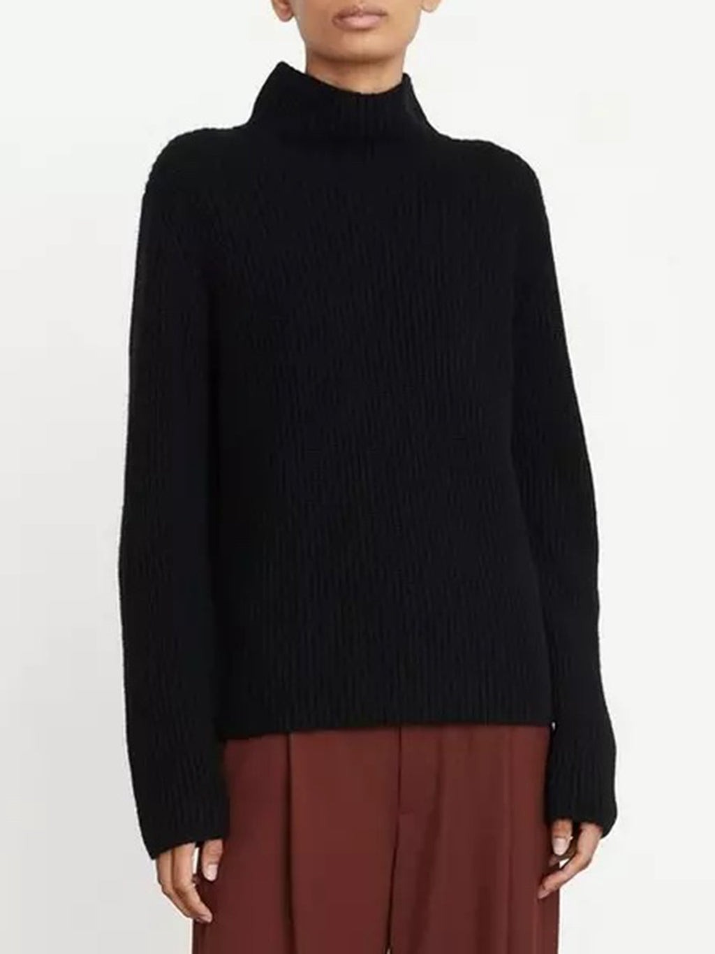 Vince Women's Cashmere Shaker Rib Turtleneck Sweater - Saint Bernard