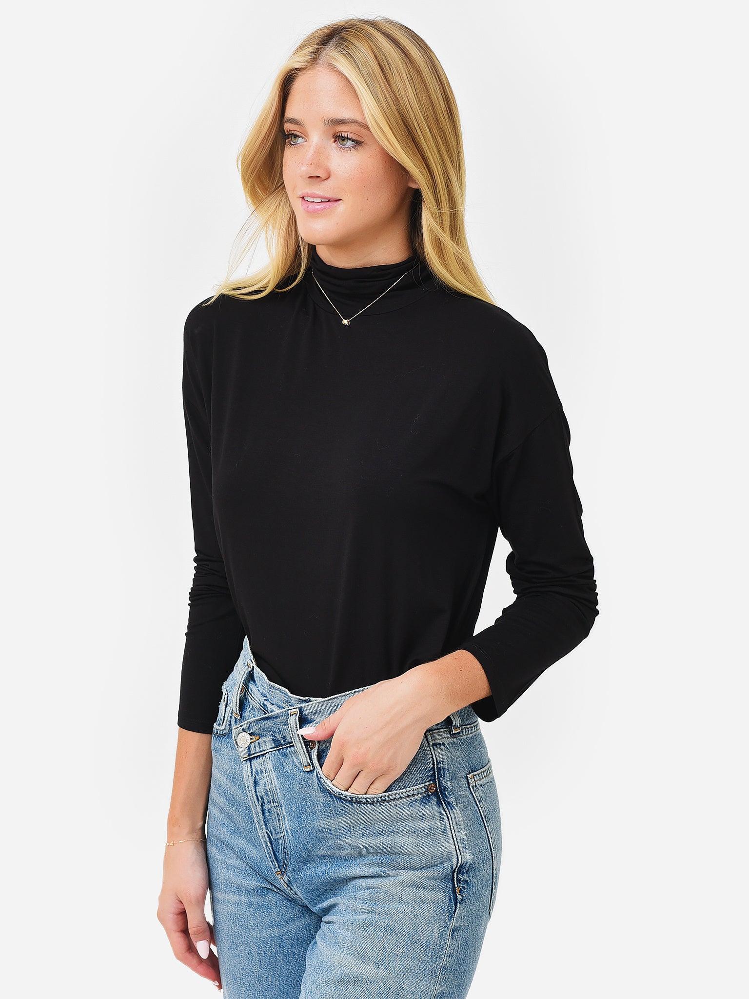 Vince Women's Easy Turtleneck Top - Saint Bernard