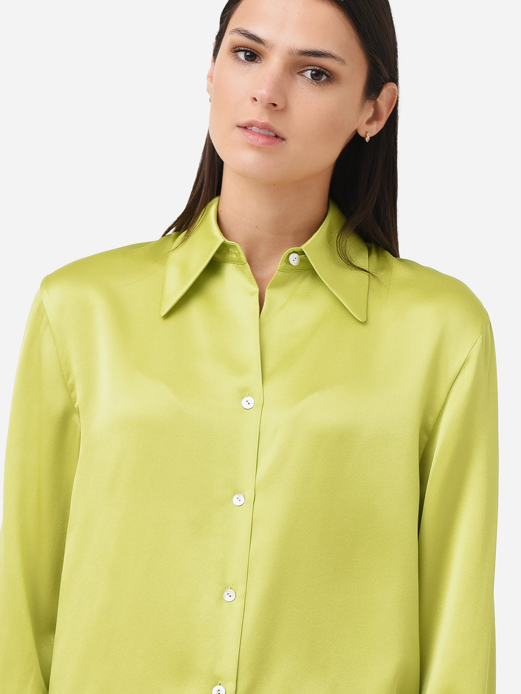 Vince Women's Long Sleeve Ruched Back Blouse - Saint Bernard