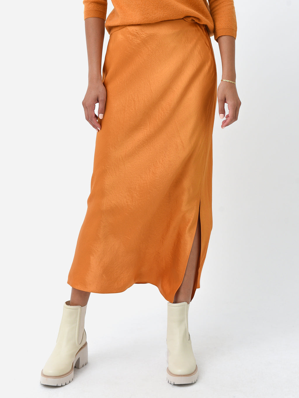 Vince Women's Side Slit Slip Skirt - Saint Bernard
