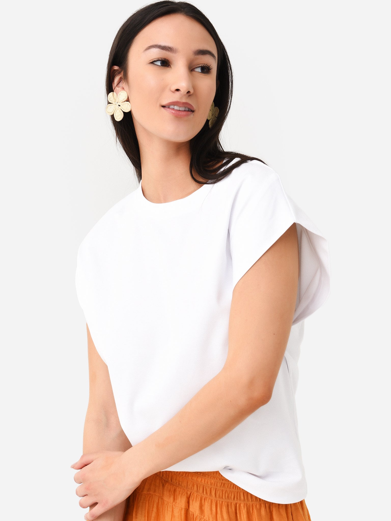 Vince Women's Crew Neck Muscle Tee - Saint Bernard