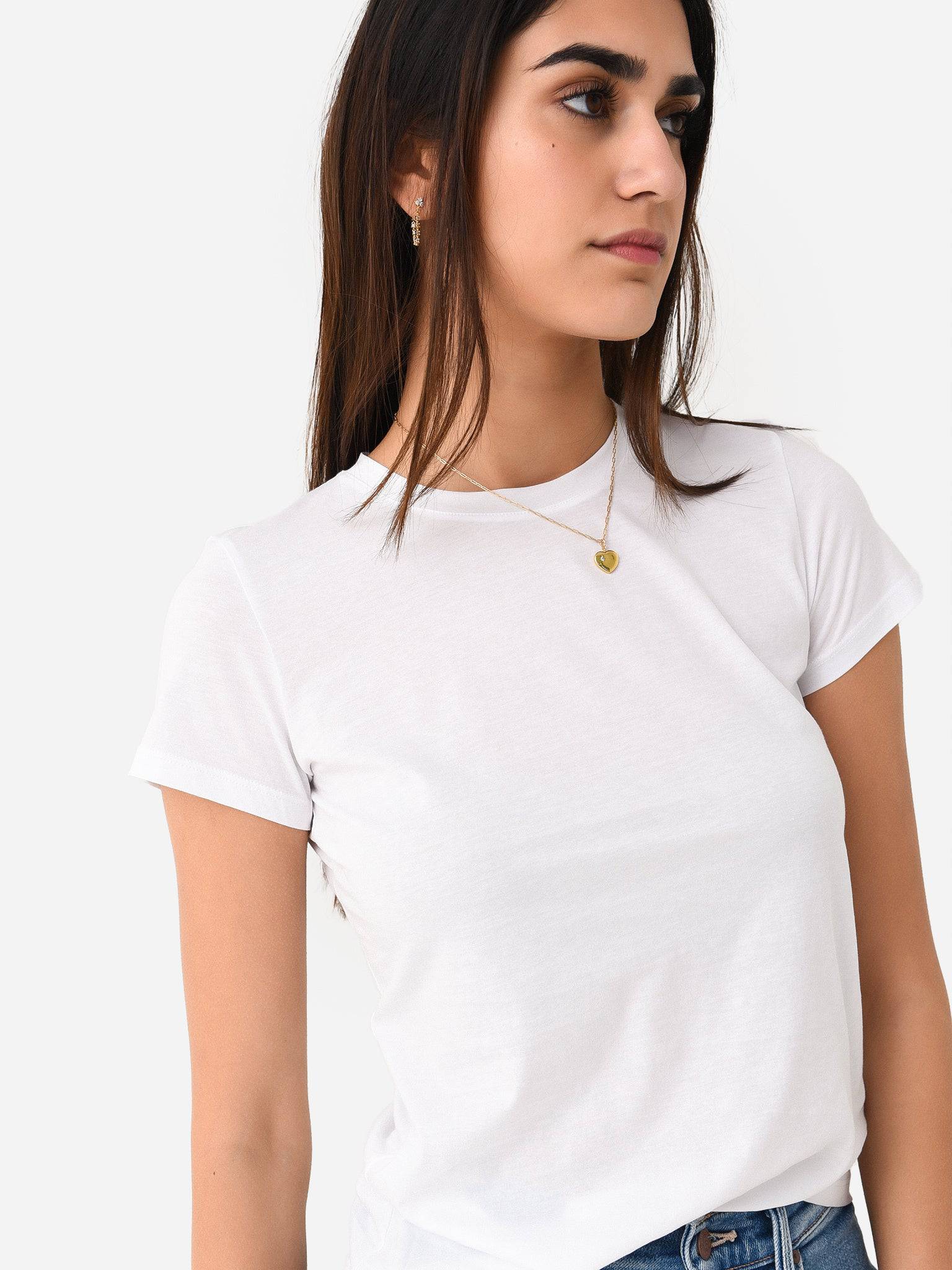 Vince Women's Essential Pima Cotton Crew Neck T-Shirt - Saint Bernard