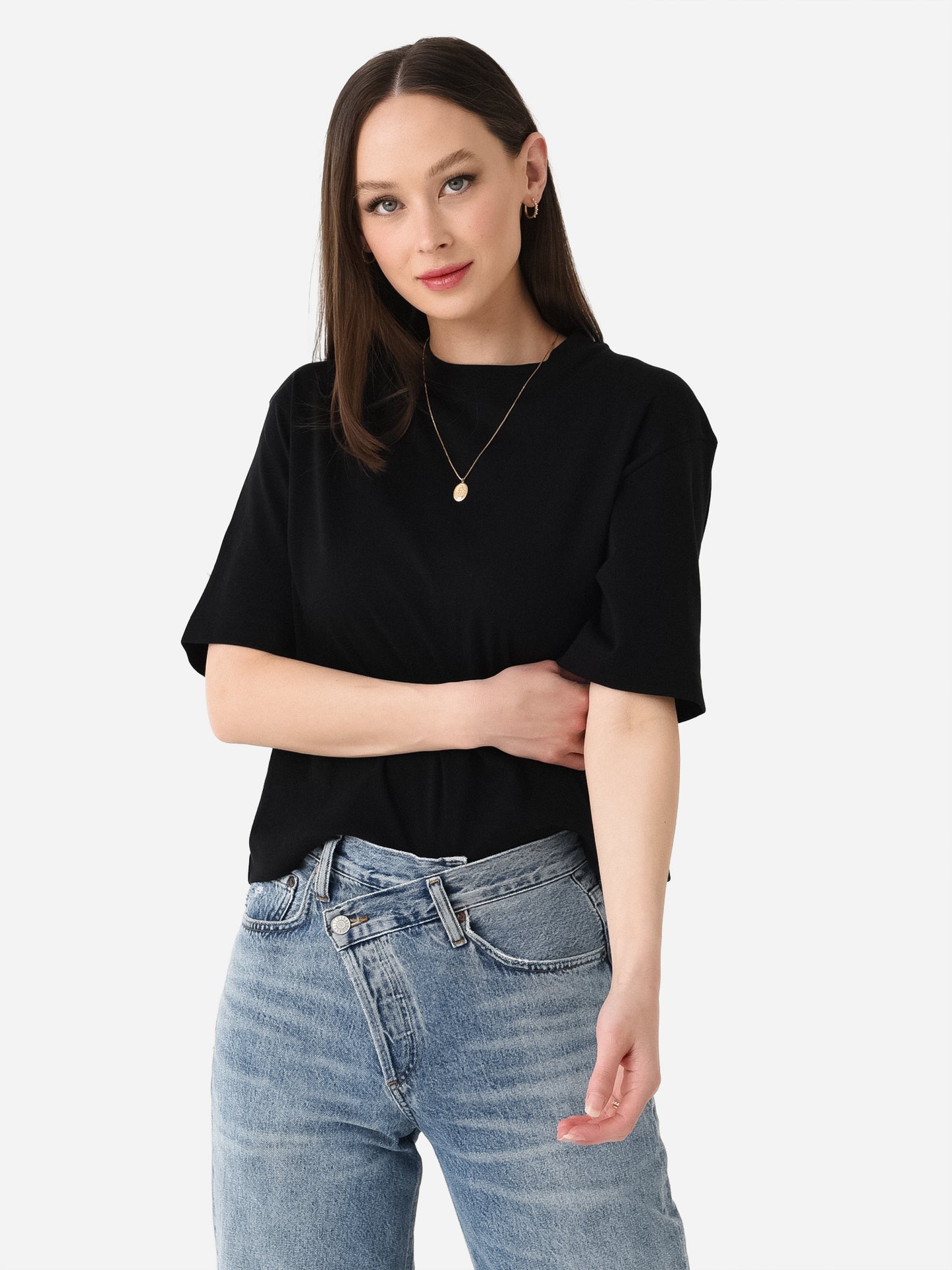 Vince Women's Wide-Sleeve Crop T-Shirt - Saint Bernard