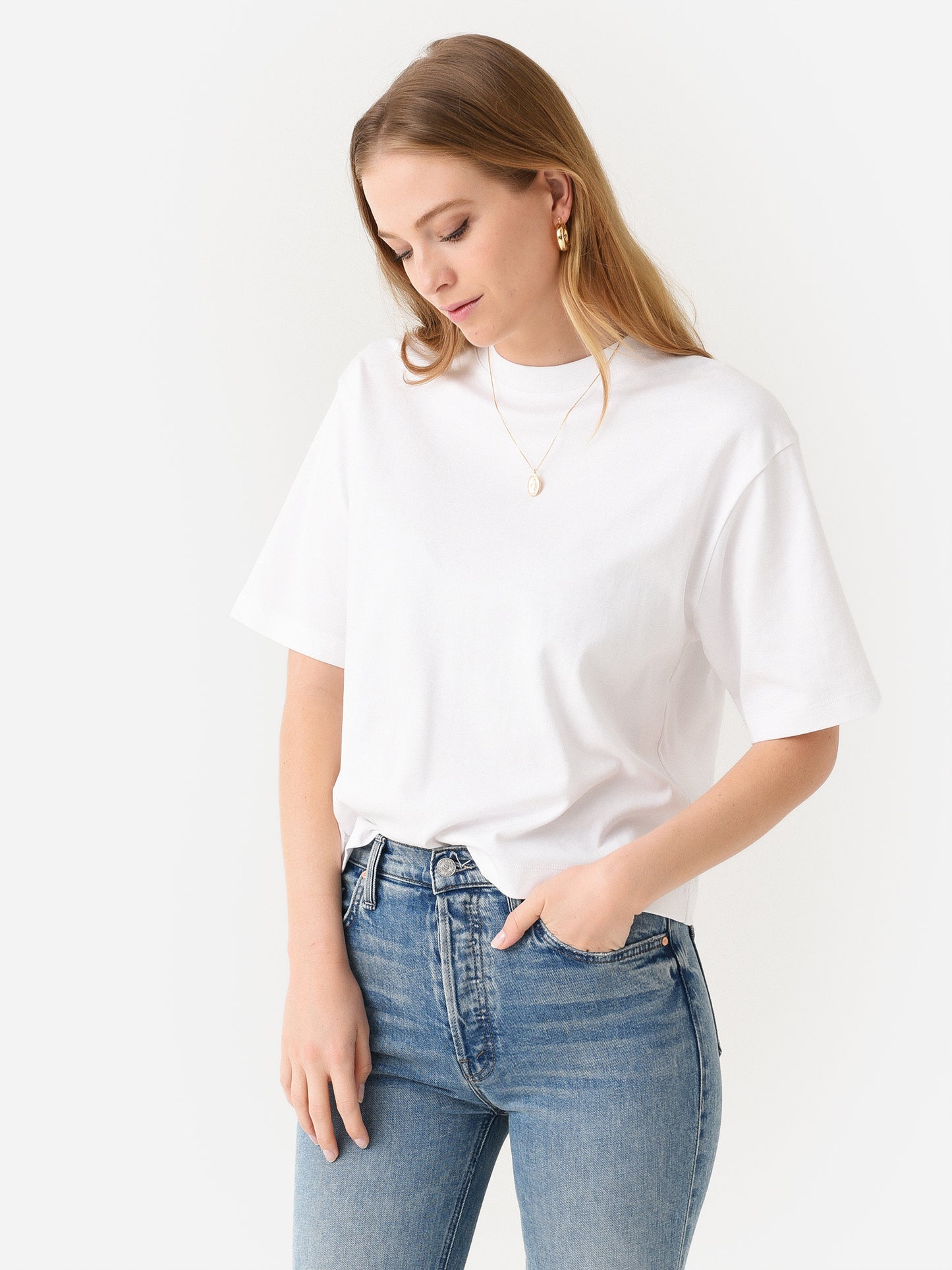 Vince Women's Wide-Sleeve Crop T-Shirt - Saint Bernard