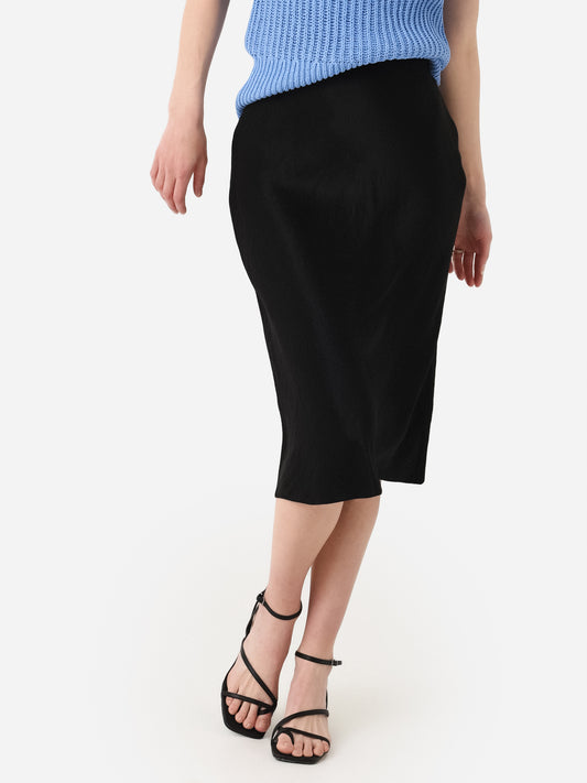 Vince Women's Satin Slip Midi Skirt