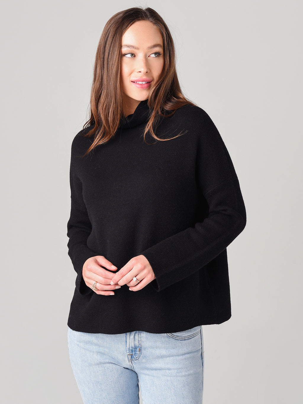 Vince Women's Funnel Neck Pullover Sweater - Saint Bernard