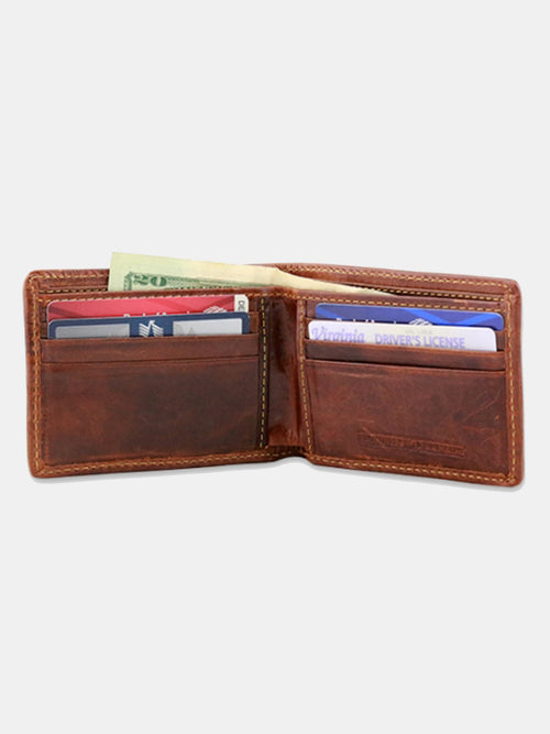 Smathers & Branson Texas Flag Needlepoint Bi-Fold Wallet