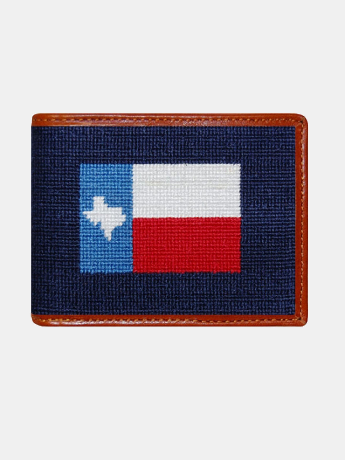 Smathers & Branson Texas Flag Needlepoint Bi-Fold Wallet - Saint Bernard
