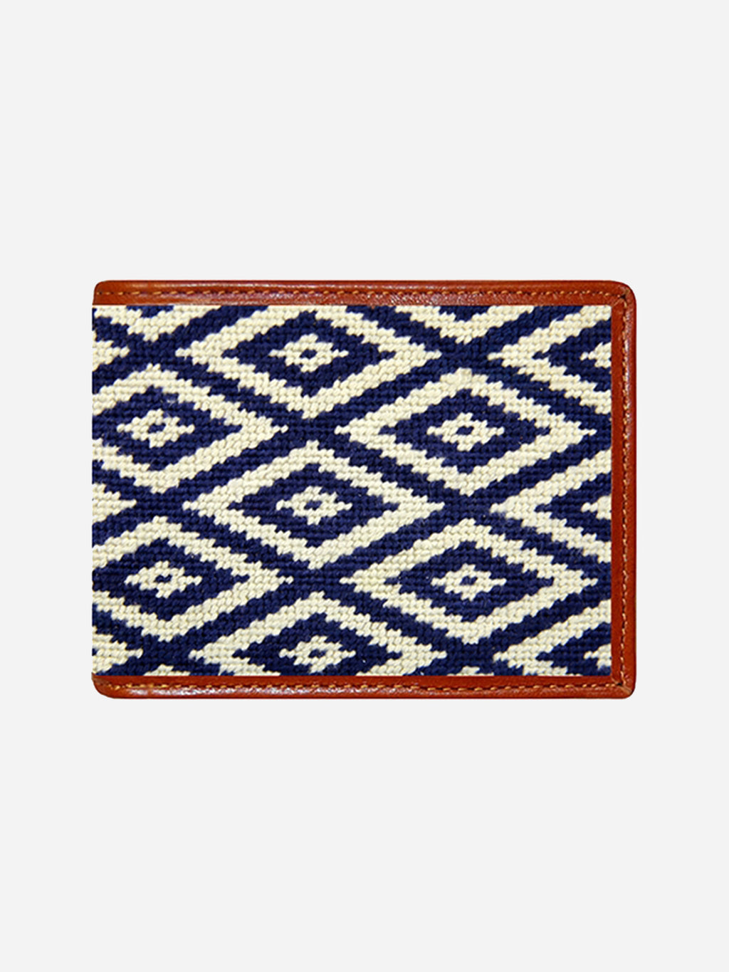 Smathers + Branson Gaucho Mini Needlepoint Bi-Fold Wallet - Saint Bernard