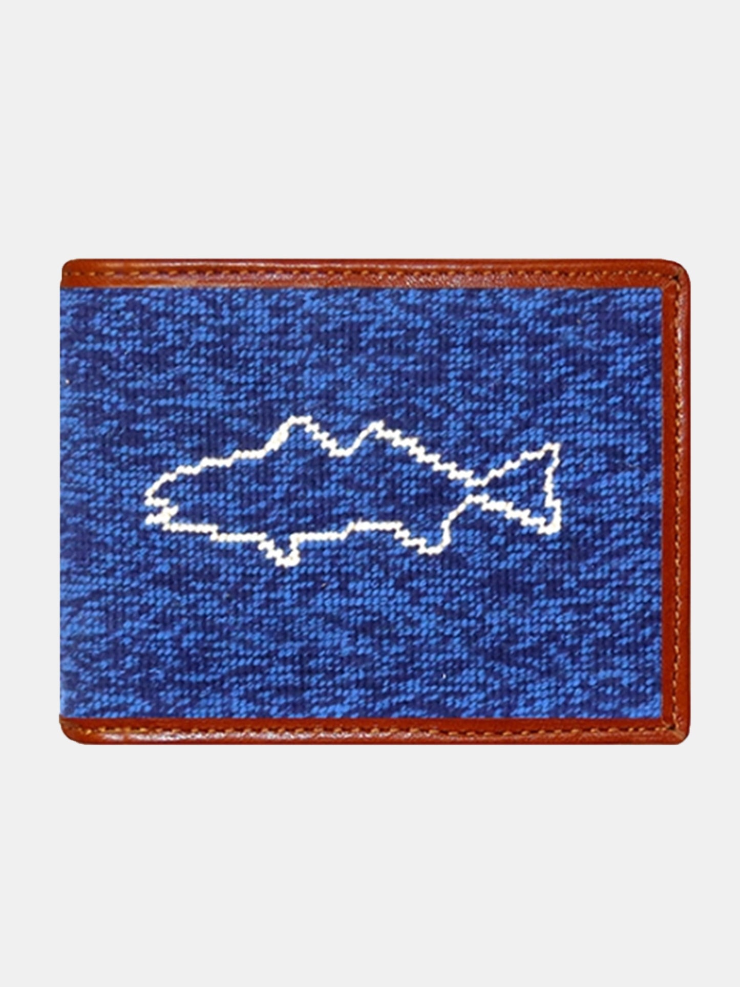 Smathers & Branson Fish On The Line Needlepoint Bi-Fold Wallet - Saint Bernard