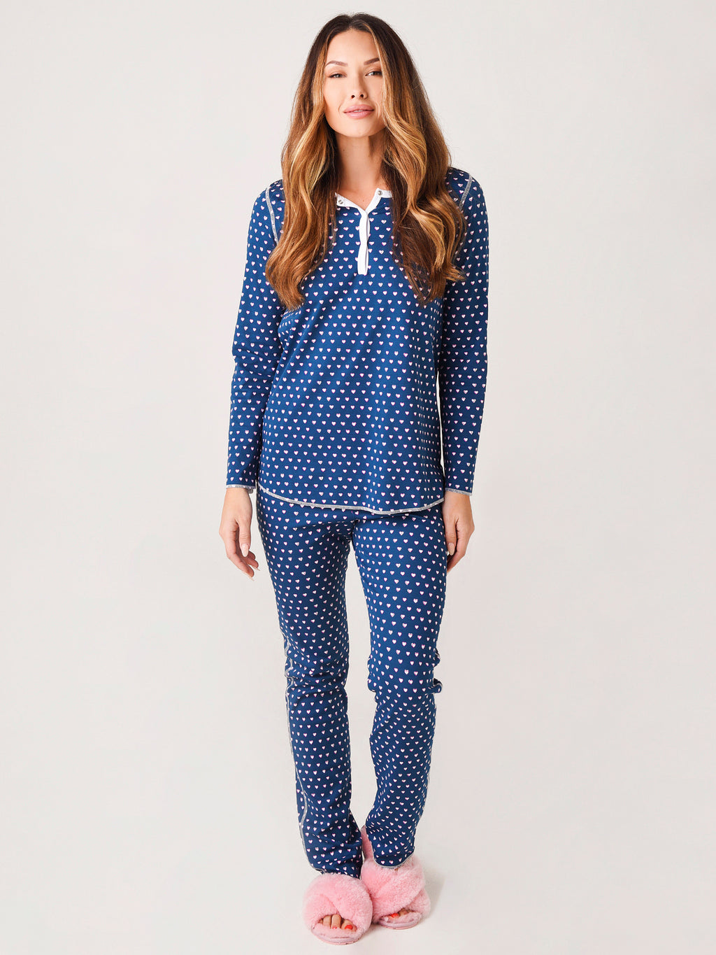 Roller Rabbit Women's Hearts Pajamas - Saint Bernard