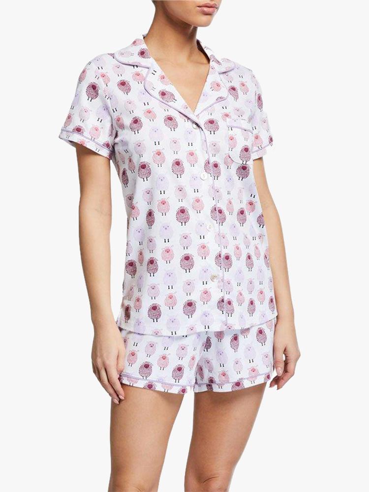 Roller Rabbit Women’s Woolies Polo Pajama Set - Saint Bernard
