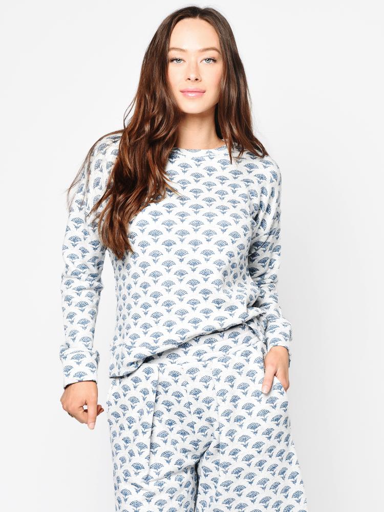 Roller Rabbit Women’s Meadow Clover Josephine Top - Saint Bernard