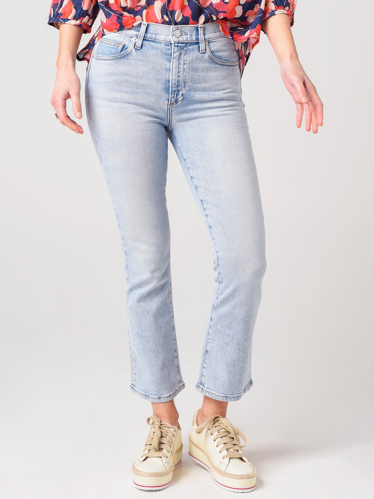 Le Jean Women's Bella Crop Kick Flare Jean - Saint Bernard