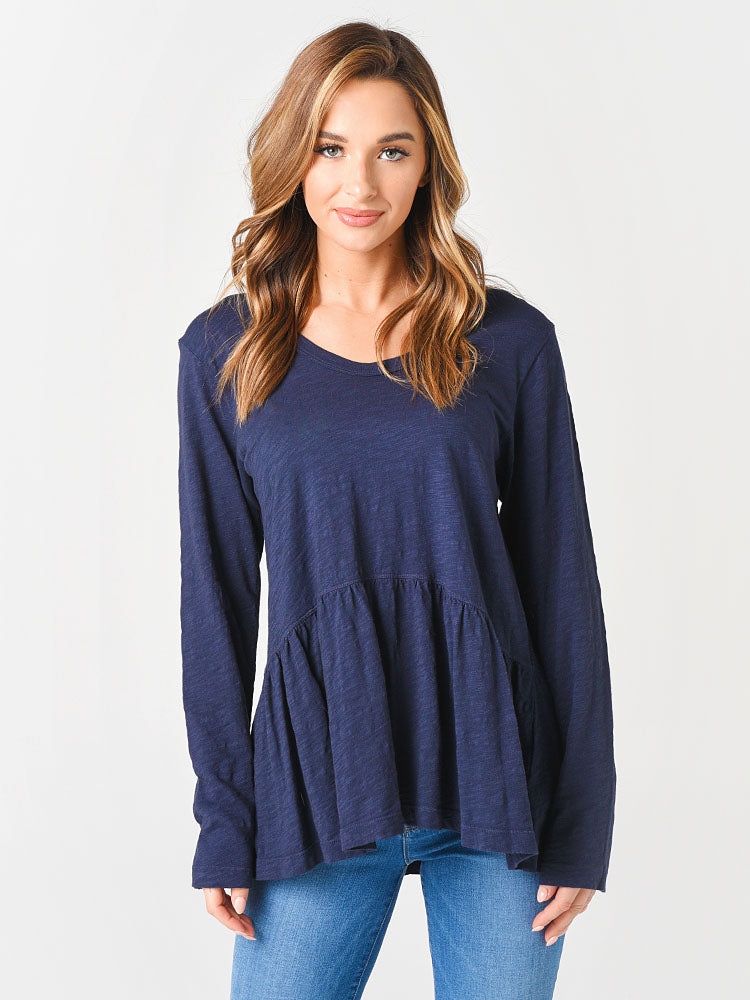 Wilt Women's Long Sleeve Baby Doll Tee - Saint Bernard