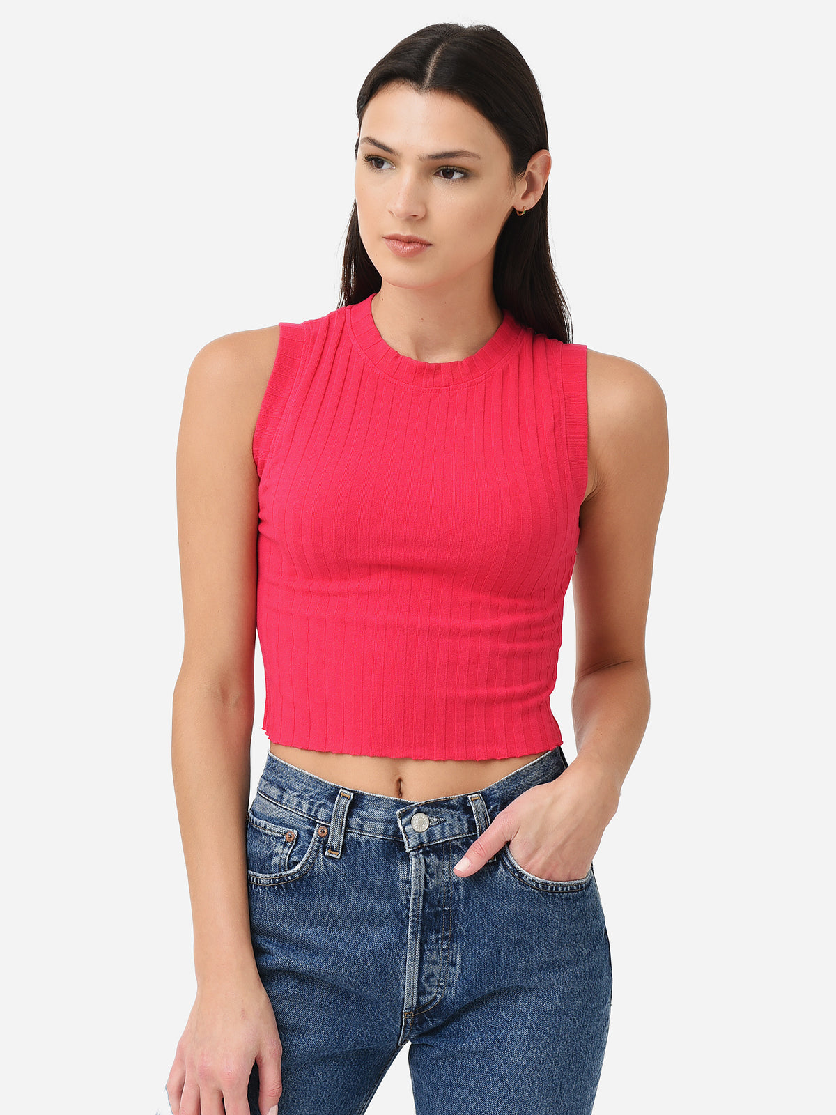 Cotton Citizen Women's Capri Muscle Tank Top - Saint Bernard