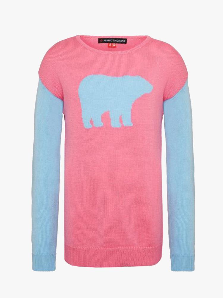 Perfect Moment Kid's Bear Crewneck Sweater - Saint Bernard