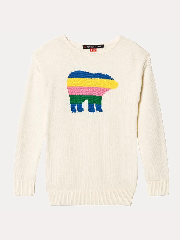 Perfect Moment Kid's Bear Crewneck Sweater - Saint Bernard