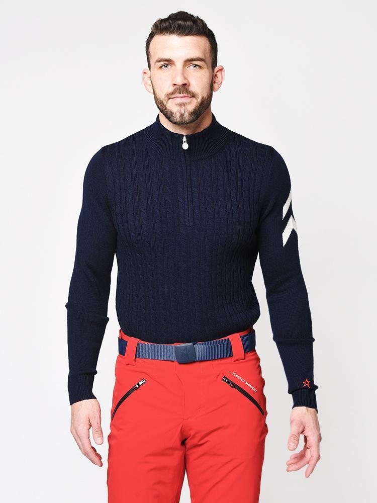 Perfect Moment Men’s Chevron ½ Zip Sweater - Saint Bernard