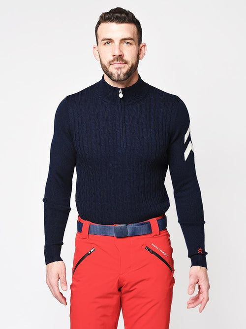 Perfect Moment Men’s Chevron ½ Zip Sweater